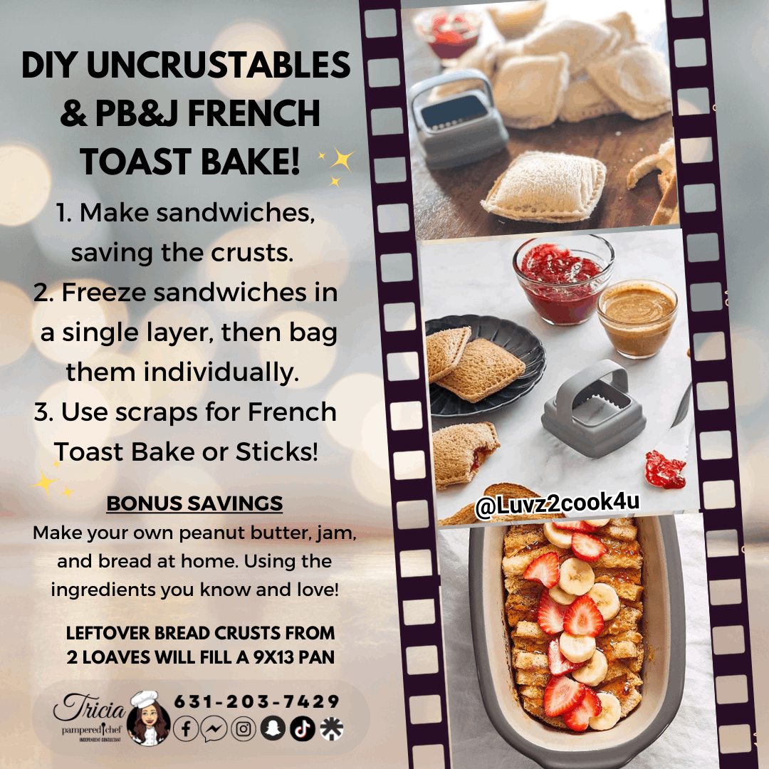 DIY Uncrustables & PB&J French Toast Bake! WhipitUpWednesday Luvz2cook4u